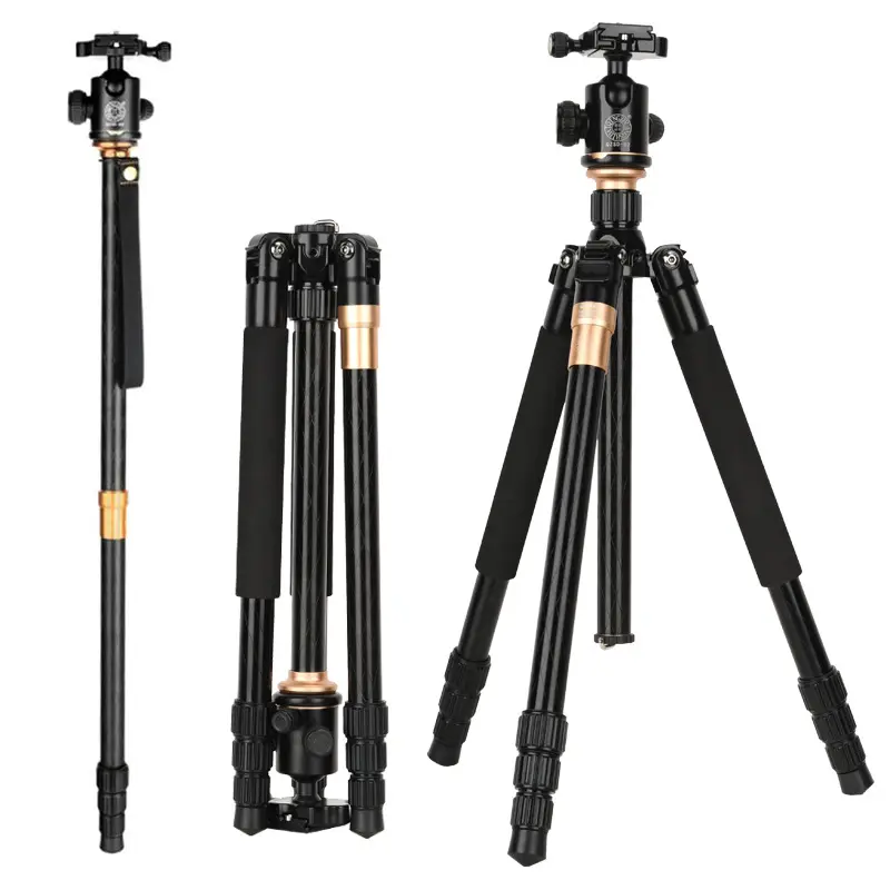 Q999 Professional fluid head aluminum video camera tripod 1590mm digital and slr camera tripod