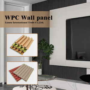 Kunden spezifische Produktion Hochglanz gold gefilmt mit 3D-Designblatt PVC-Verbund verkleidung profile Wpc Außenwand paneel 3. Generation - Product Image 3