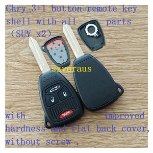 Tüm parçaları ile Chry 3 + 1 düğme uzaktan araba anahtarı kabuk (Suv X2) - Product Image 2