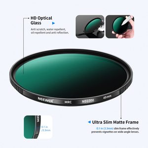 Factory Price 50% off NEEWER <strong>49mm</strong> ND <strong>Filter</strong> ND1000 10 Stops Neutral Density Camera Nd <strong>Filter</strong> Lens <strong>Filter</strong> - Product Image 6