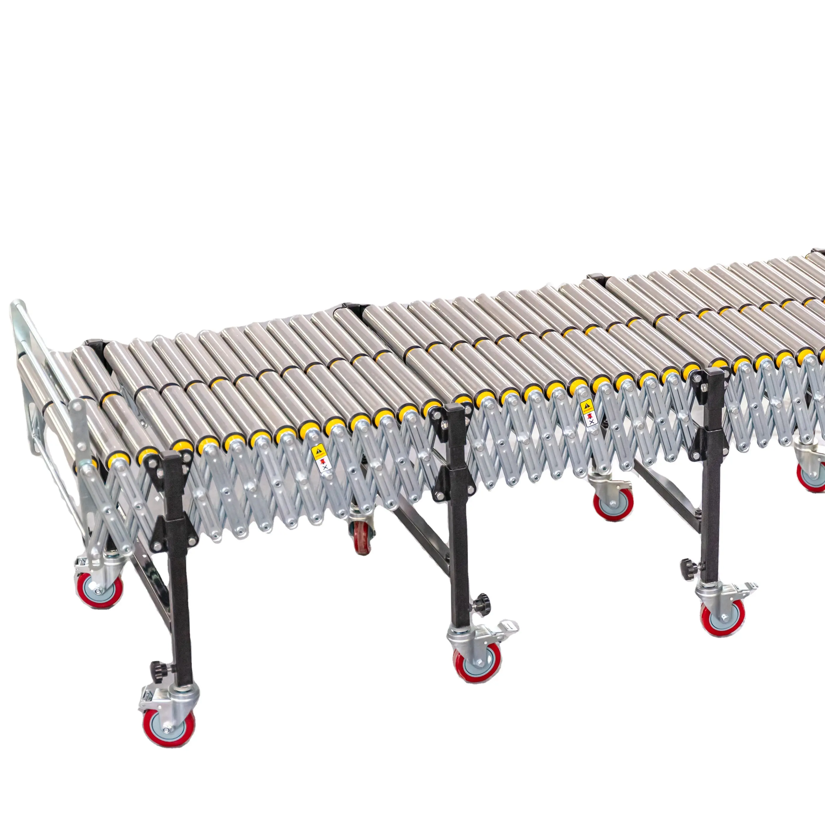 Gravity Expandable flexible roller conveyor for container unloading