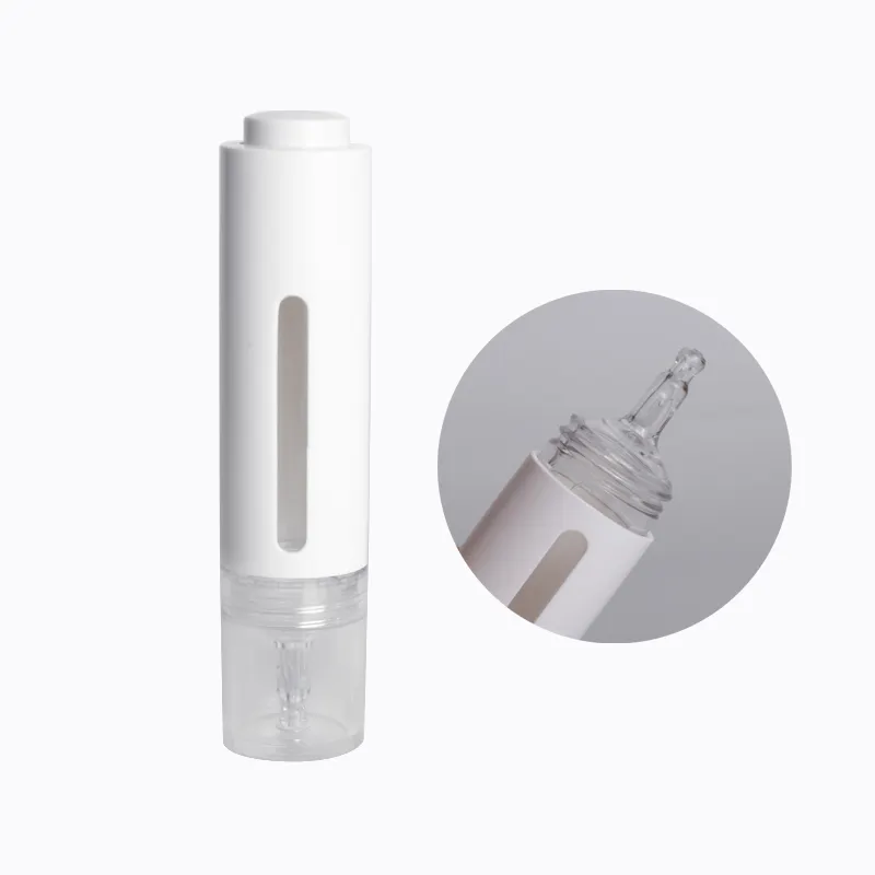 Flacone per pompa Airless di lusso siero cosmetico olio essenziale per il viso confezione per la cura della pelle flacone per siringa contagocce per crema per gli occhi personalizzato da 15ml