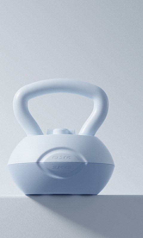 Kettlebell bleue de 2 à 4 kg - poids ajustable