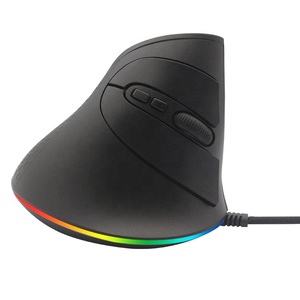 新しいデザインUSB有線垂直光学式マウスPC人間工学に基づいたゲームマウスRGB LEDライト付き - Product Image 2