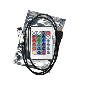Мини-пульт дистанционного управления Rgb, 24 ключа, 4 контакта, 6A, ТВ, игровая комната, бар, украшение для дома, USB5V, подключение, светодиодные полосы, контроллер - Product Image 5