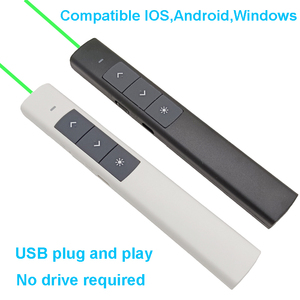 Drahtloser wiederauf ladbarer Presenter Clicker Powerpoint Grüner Laserpointer PPT-Präsentation 2,4 GHz Wireless Presenter Typ <span class=keywords><strong>C</strong></span>-Ladung
