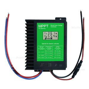 Jesudom 380w MPPTソーラーブーストチャージコントローラー48V 60V 72V LCD鉛酸三元リチウムバッテリーカーソーラーバッテリー充電器