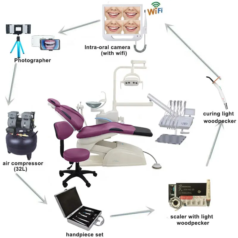 Foshan-silla dental de seguridad para habitación VIP, sillón dental de alta calidad, conjunto completo