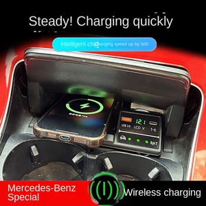 Wireless Fast <strong>Charger</strong> for Mercedes-Benz GLA/GLB/GLC/GLE Models Class B &amp; C Car Stereo Function with Mobile Phone Compatibility