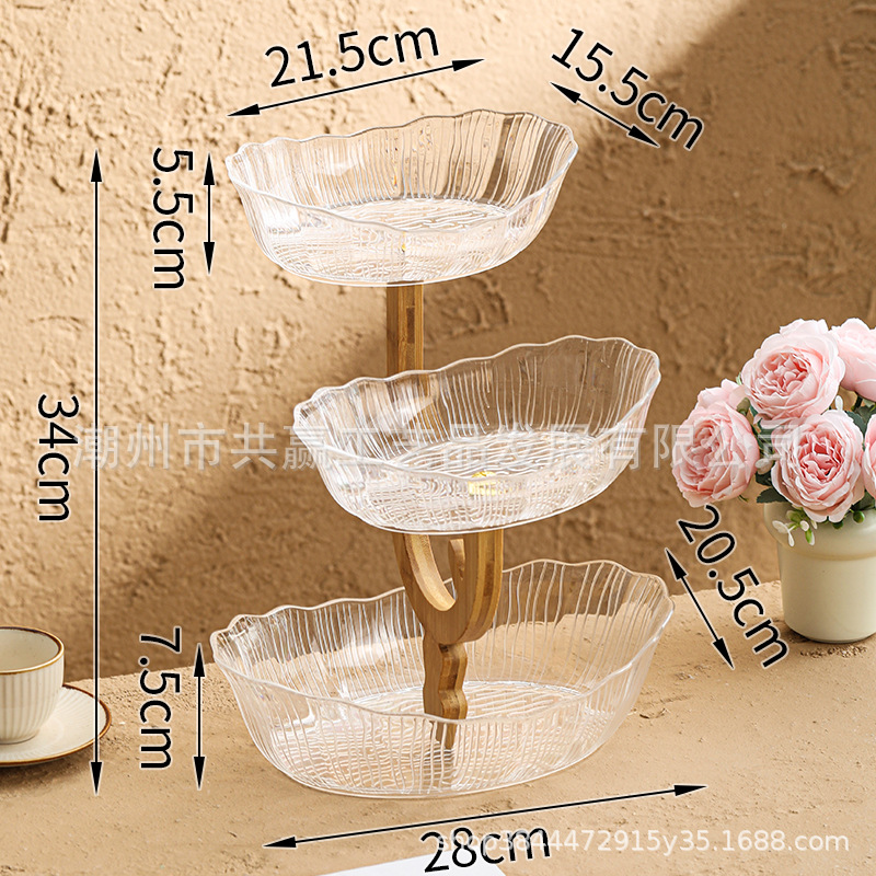Transparent three-piece set (PS material)