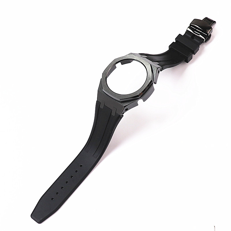 Coque noire + bracelet en silicone noir