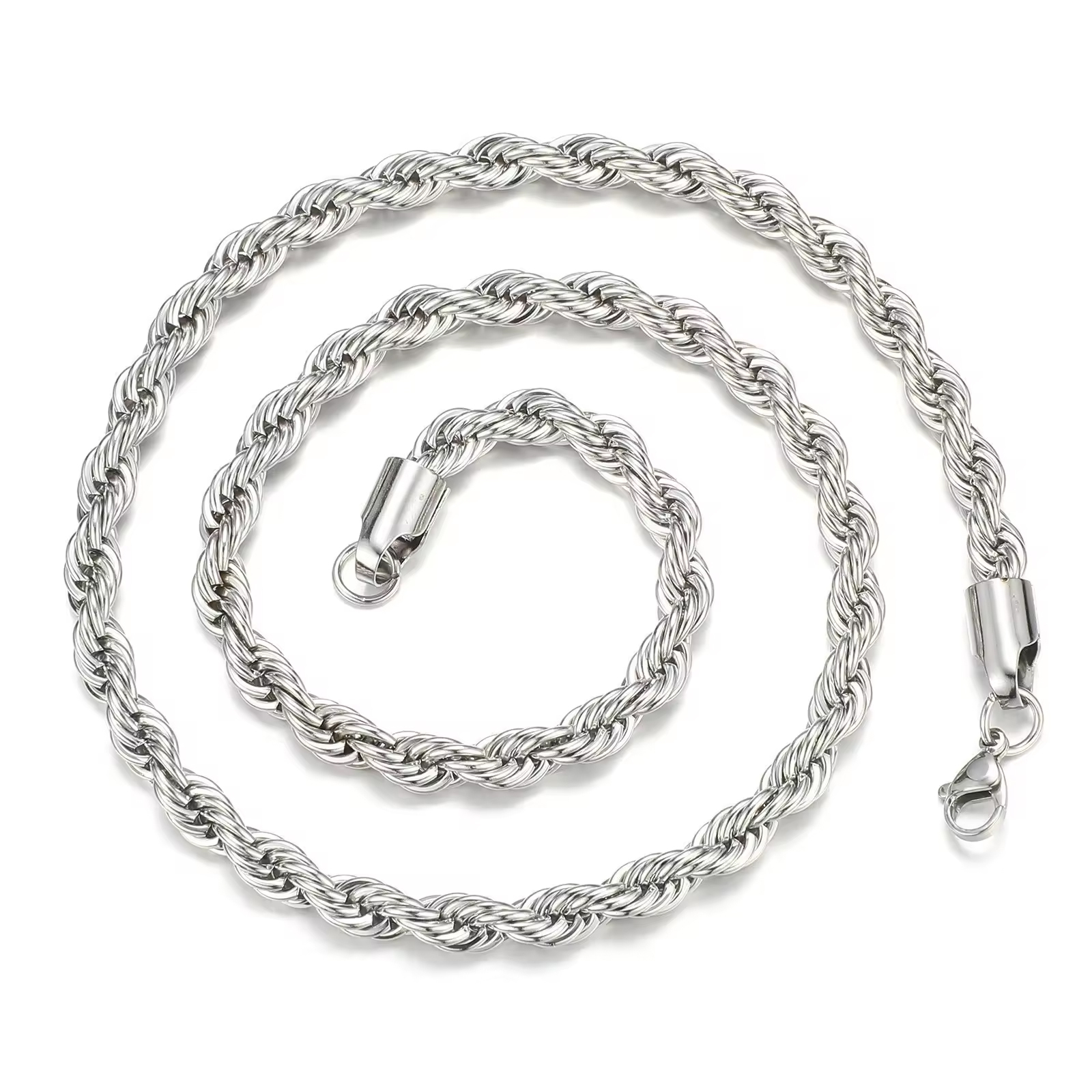 Corde Argentée 3mm*60cm Chaîne