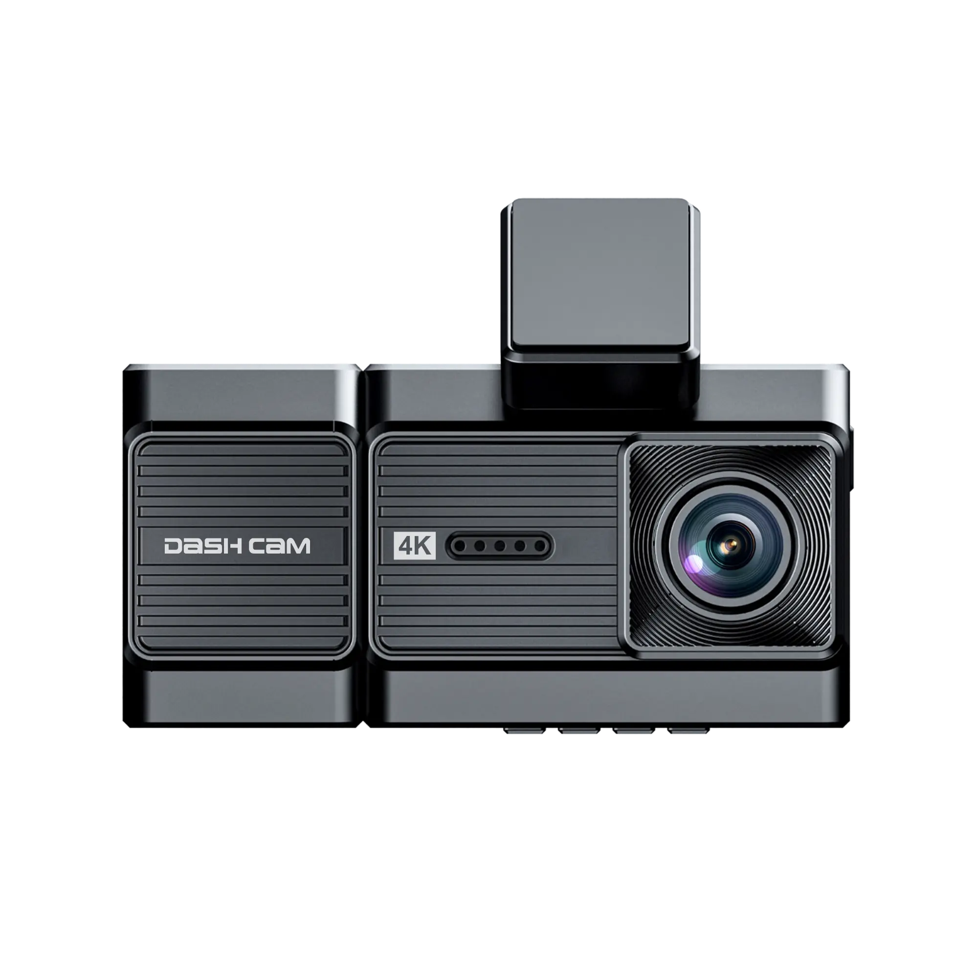 كاميرا سيارة مزدوجة بزاوية واسعة 140+120، للرؤية الليلية ووضع الركن، بشاشة IPS أمامية وداخلية 2.0 بوصة بدقة 4K+1080P وWi-Fi