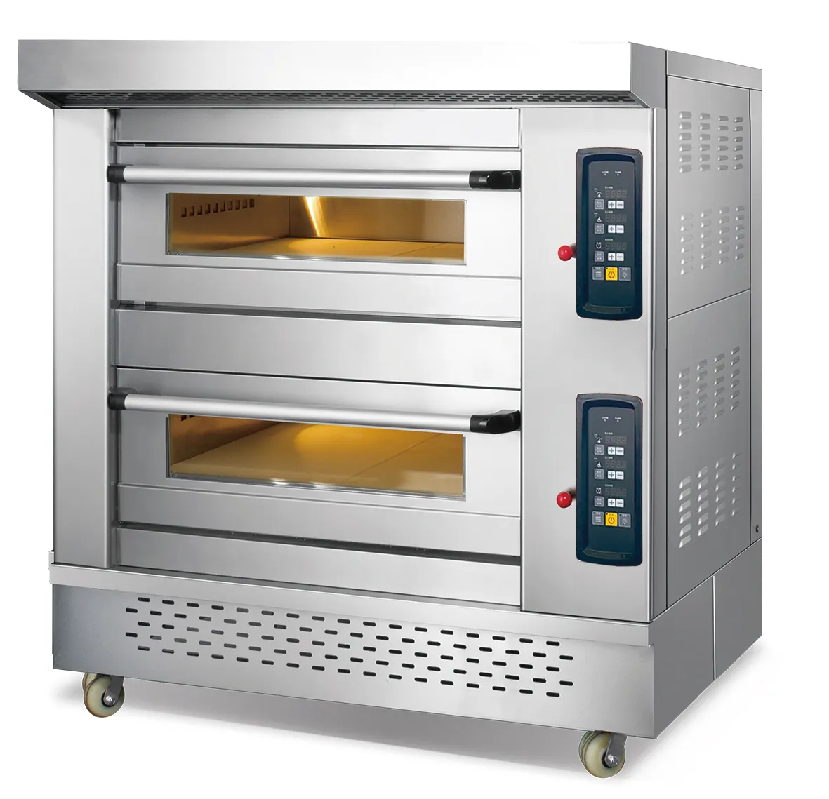 Shenzhen Oven Prijs Gebak Oven Dubbele Dek Stoom Luxe Automatische Elektrische Aangedreven Gas Pizza Oppervlakkige Italië Gemaakt Oven