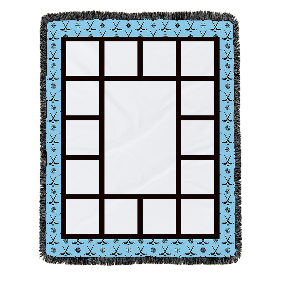 Blue without tassels