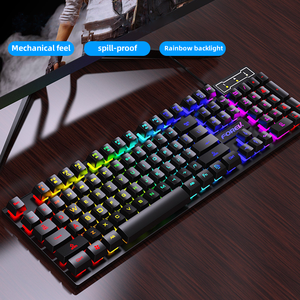 印象的な機能を備えたPCロープロファイルゲーミングTecladoゲーマー用のカスタムロゴRGBメカニカルタッチキーボード - Product Image 5