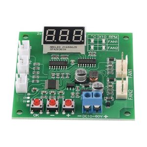 2 CH 4 Wire LED Digital PWM Motor Speed Controller ventola regolatore di temperatura termostato ventola PC con cicalino allarme DC 12V 24V - Product Image 1