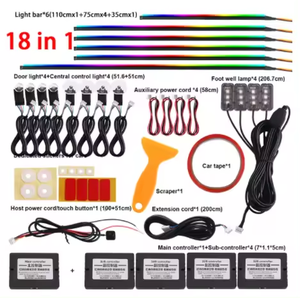 18 in 1 senfoni ortam şeridi LED atmosfer araba ışık iç dekorasyon ışık APP kontrolü tarafından - Product Image 1