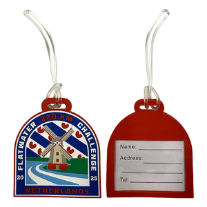 Yazılabilir iletişim bilgisi ile Minimum özel baskılı seyahat kimlik adı etiketi sert PVC plastik bagaj etiketi yok - Product Image 3