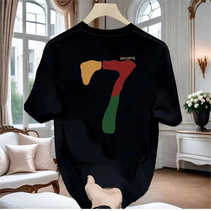 Dos grande couleur 7-noir-manches courtes