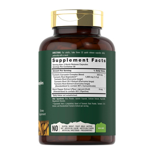 OEM ODM Großhandel Kurkuma Kapseln Schwarzer Pfeffer Curcumin Komplex Kräuter extrakte Unterstützt Herz-Kreislauf-Nahrungs ergänzungs mittel - Product Image 2