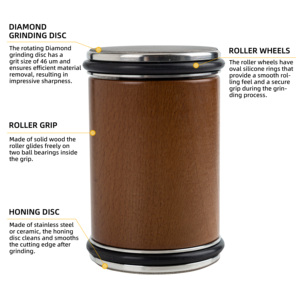 Kitchen Gadgets Sharpening Tool Kitchen Knives <strong>Grinder</strong> Tumbler Diamond <strong>Rolling</strong> Knife Sharpener