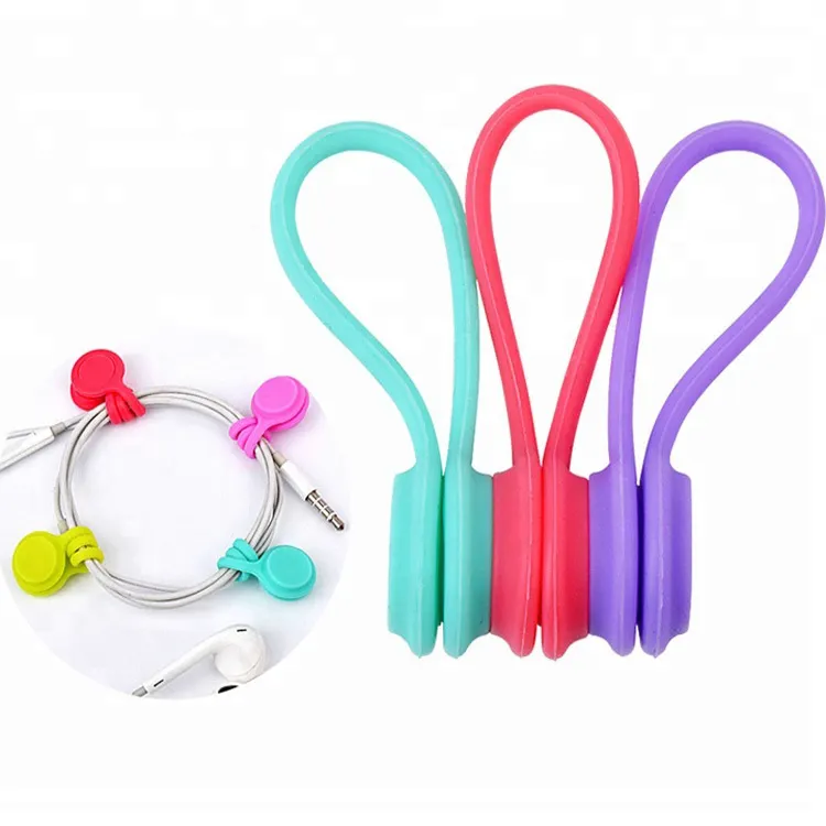 2022 Now Style Usb Silicone Cable Organizer Clip Clip per cavi in Silicone Clip per cavi durevoli