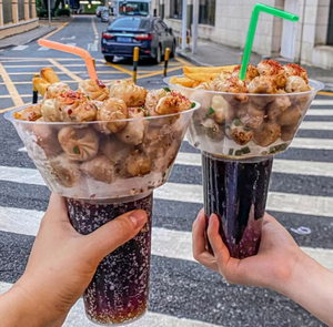 700 ML 600 ML 500 ML 360 ML PPプラスチック使い捨て2 in 1ドリンクスナックカップボウル付き - Product Image 1