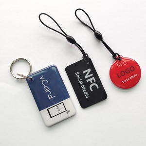 Cmrwritable yazılabilir Social 125khz 13.56mhz Rfid epoksi anahtarlık sosyal medya ve erişim kontrol kartı paylaşımı için Nfc Metal etiketi - Product Image 4