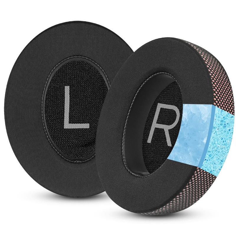 Coussinets d'oreille en gel rafraîchissant noir + orange