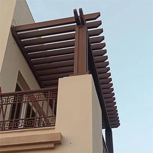 Easy Install WPC <strong>Arbor</strong> Modern Opening Roof Pergola Outdoor Garden Project Wood Plastic Composite Pergola - Product Image 1