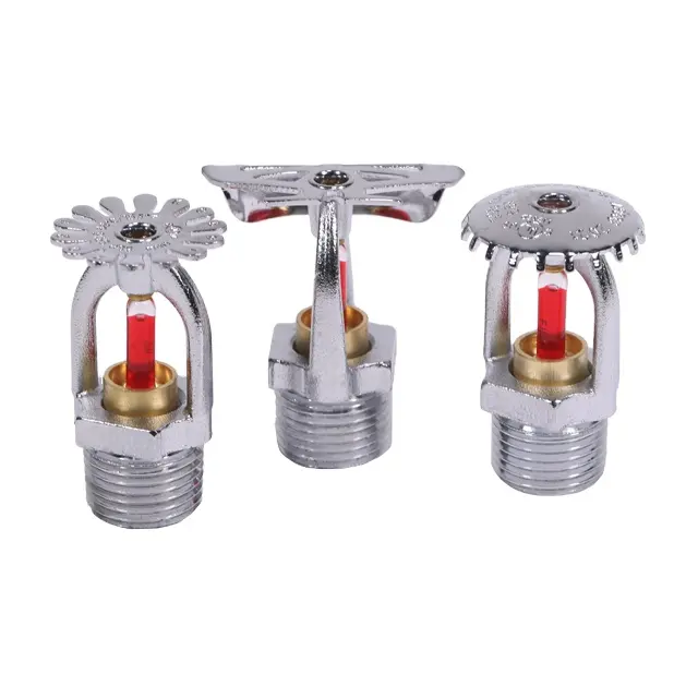 Système de gicleurs d'incendie Protection répertoriée UL Pendentif latéral Spray vertical k5.6 Tête de gicleur de lutte contre l'incendie à réponse standard