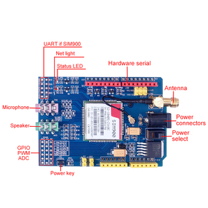 Arduino uyumlu SIM900 GPRS/GSM kalkanı geliştirme kurulu Quad-Band modülü