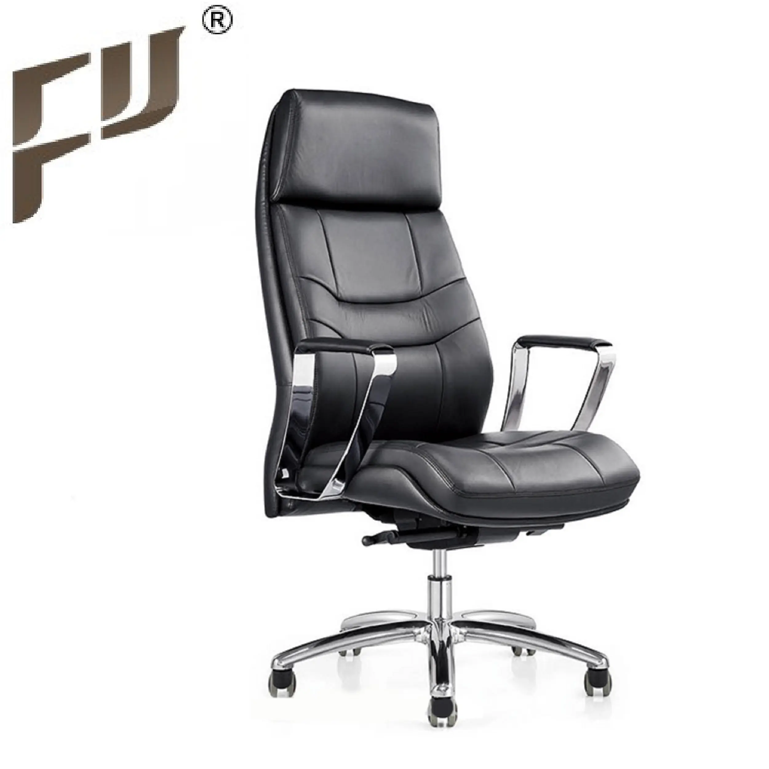 FURICCO yüksek kaliteli alüminyum alaşımlı kol dayama deri sandalye yöneticisi yönetici koltuğu