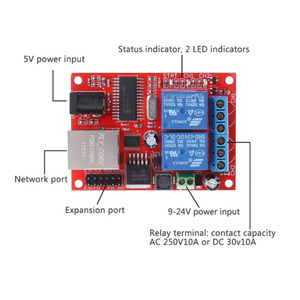 Двухканальный коммутатор Ethernet-реле с облачным управлением, таймер TCP, модуль UDP