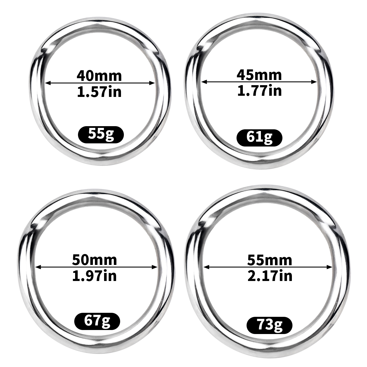 55 mm argent