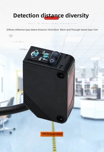 宽光束传感器光ED30-T15C4，T15DL光束通过反射器光电光电池传感器开关 - Product Image 4