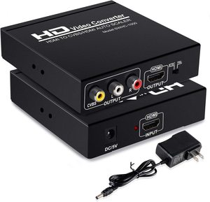 Convertidor de HDMI a HDMI y AV 4K, adaptador de vídeo compuesto Coaxial a CVBS RCA, Audio de 3,5mm - Product Image 1