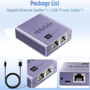 RJ45 Gigabit <strong>Network</strong> Splitter <strong>Adapter</strong> 1/2 Broadband <strong>Network</strong> Routing for Laptop Computer Accessories in Stock - Product Image 2