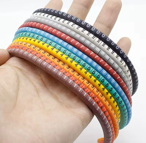 Nhà Máy Bán Buôn EC-0 Cáp Dây Đánh Dấu 0 Để 9 Cáp Kích Thước 1.5Mm Để 3Mm Màu Phẳng Cáp Đánh Dấu - Product Image 1