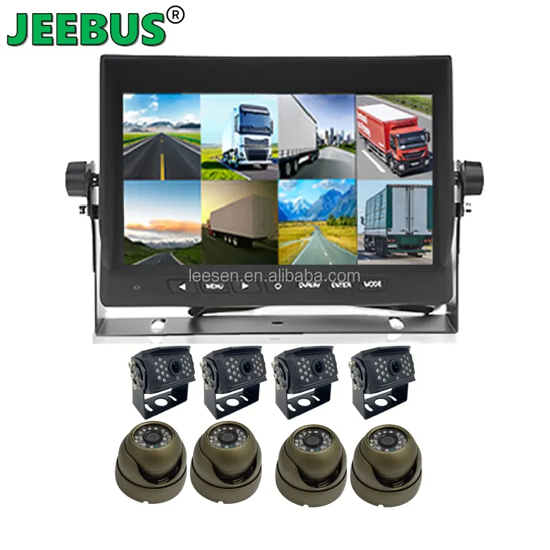 Cámara de visión trasera para coche, Monitor DVR HD de 10,1 pulgadas, 8 canales, 1080P, 720P, para camión y autobús de servicio pesado