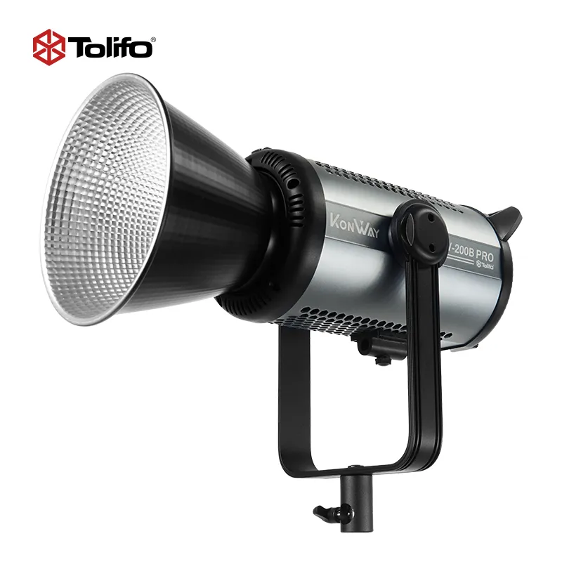 Tolifo-Luz LED COB bicolor para estudio de fotografía, iluminación portátil para exteriores, bicolor, 200W, W