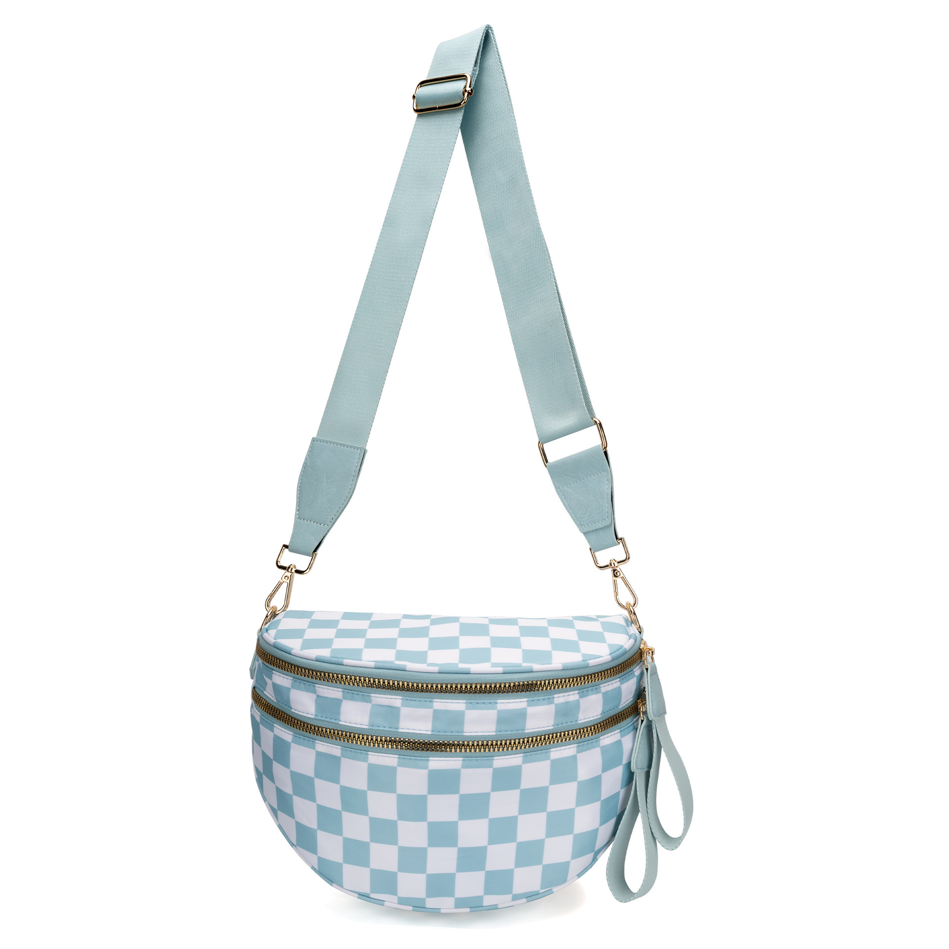 Plaid bleu glacier
