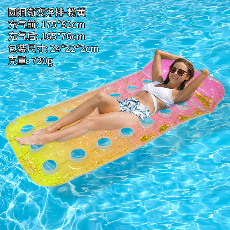 (Nouveau) Tapis flottant perforé à motif de longues vagues