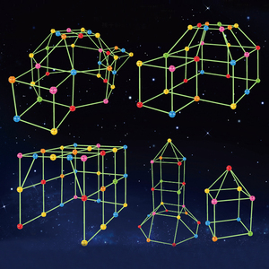 88PCS Kids Construction <strong>Fort</strong> Building Castles Tunnels Tents <strong>Kit</strong> DIY 3D Play House Building <strong>Fort</strong> <strong>Kit</strong> for Boys Girls Gift - Product Image 2