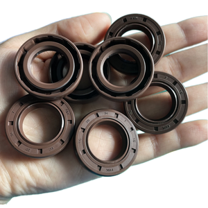 Nhà máy cung cấp nhiệt độ cao đôi môi con dấu dầu TC <span class=keywords><strong>NBR</strong></span> FKM Silicone đen xám nâu 20*34*7-Kháng dầu - Product Image 1