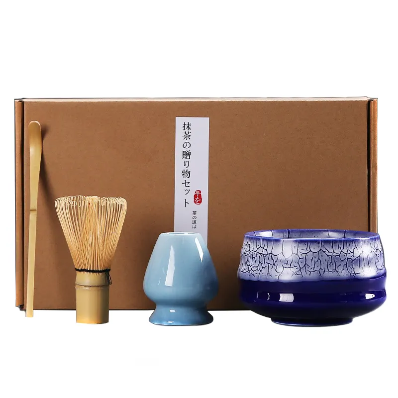 AMOSTRA GRÁTIS Matcha Brush Tea Set of Song Dynasty Apontando Tea Matcha Batedor Tool Set estilo japonês Gift Box