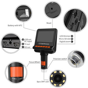 12MP 4.3 Inch Support HD <strong>Output</strong> Polarizer LCD <strong>Digital</strong> <strong>Microscope</strong> - Product Image 4