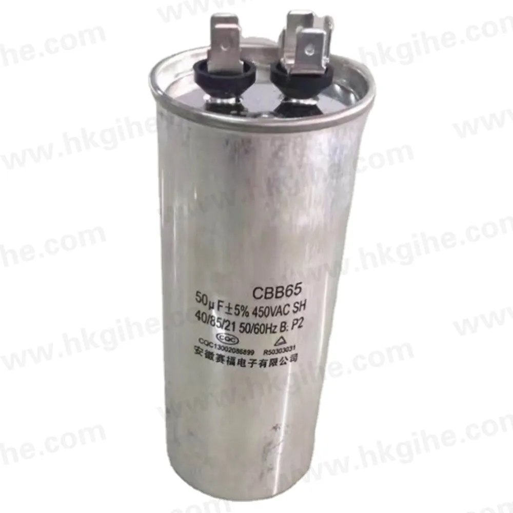 Venta caliente CBB65 compresor de aire acondicionado condensador de arranque 5/20/25/30/35/40/45/50/60/70UF 450V 5%