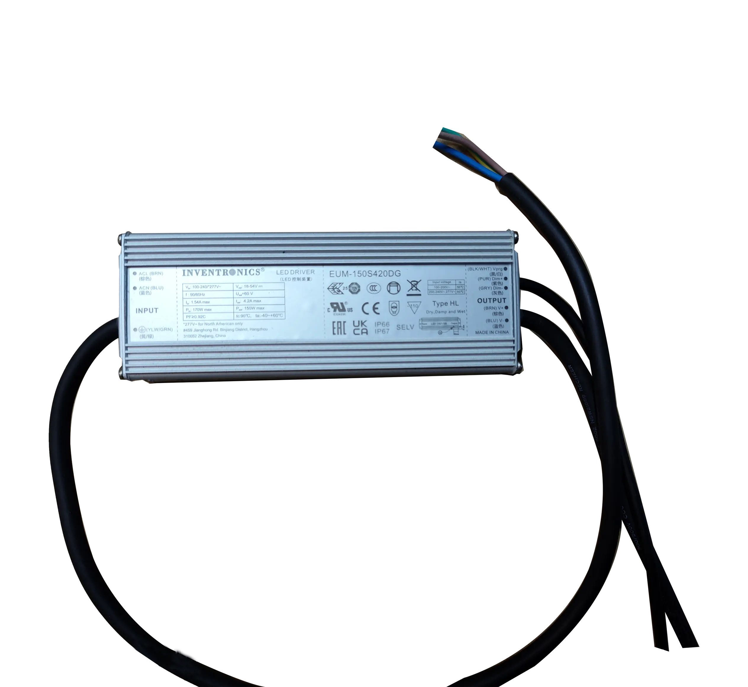 Controlador de Eum-150s, controlador LED regulable, 150W, 1-5V, 1-10V, PWM